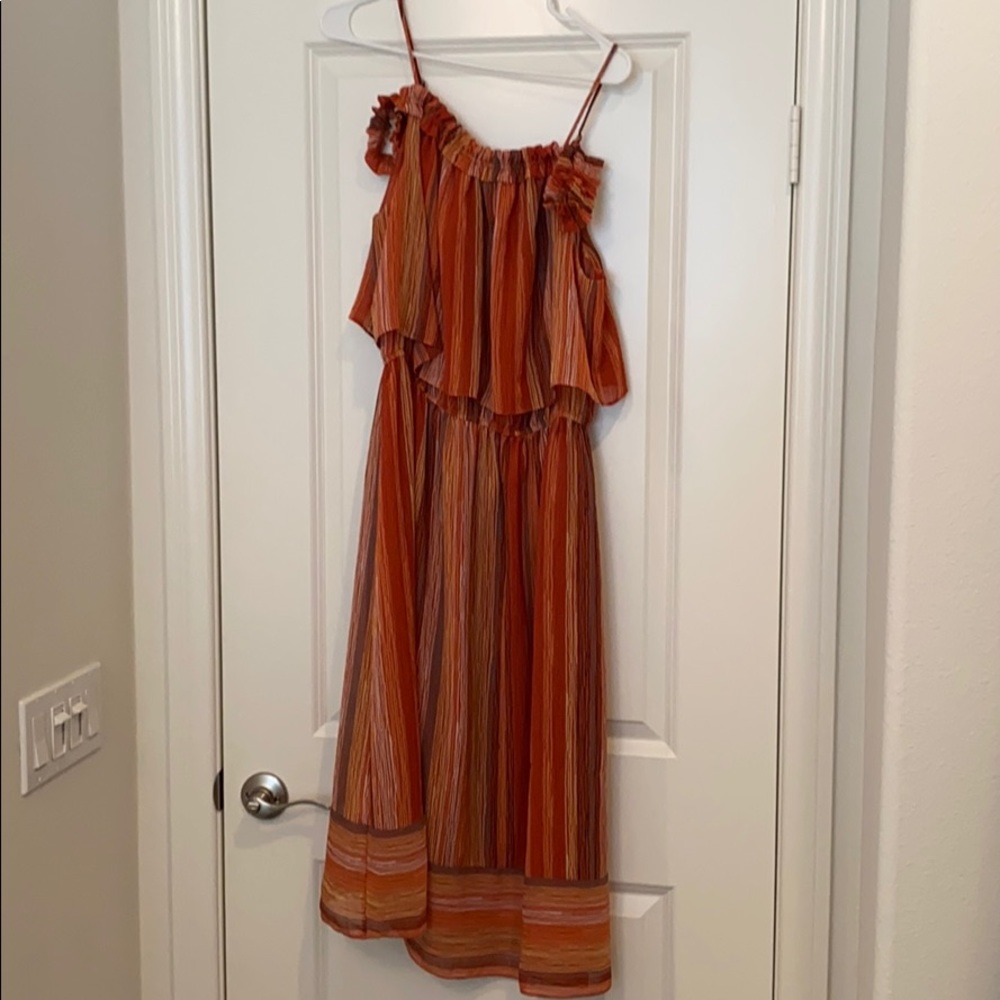 Colorful off the shoulder dress
